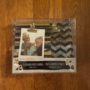 Chevron Pattern Clipboard Photo Frames - Set of 2